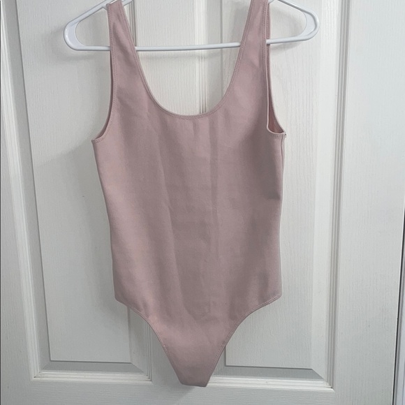 Aritizia Wilfred Free Tops - Wilfred Free Leila Pink Bodysuit Scoop Back Thong